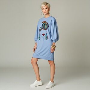 Chicme Graphic Sweatshirt Dress – Size L